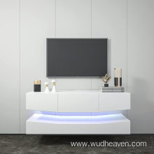 Soporte para TV flotante de pared con luces LED